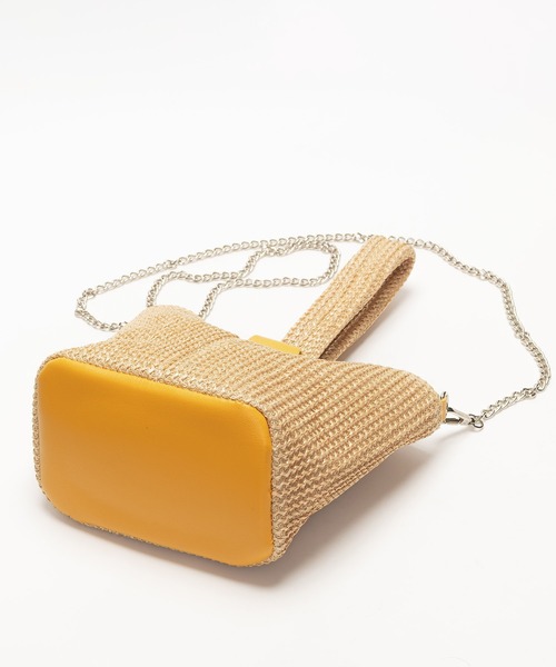 SVEC(シュベック)の「チェーンストラップ付 ストローバッグ 2WAY / ハンドバッグ(ハンドバッグ・レディース・ベージュ・FREE)」の7枚目の写真