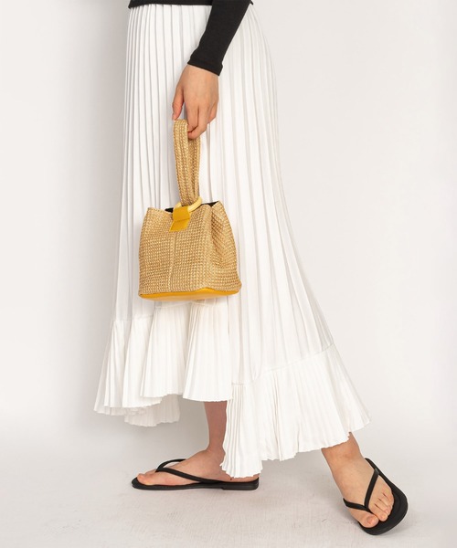 SVEC(シュベック)の「チェーンストラップ付 ストローバッグ 2WAY / ハンドバッグ(ハンドバッグ・レディース・ベージュ・FREE)」の18枚目の写真