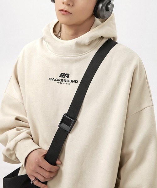 aimoha(アイモハ)の「aimoha outdoor ユニセックス ビッグシルエット スウエットプルオーバー(スウェット・レディース・ブラック/ベージュ/ダークベージュ・MEDIUM/LARGE/X-LARGE)」の3枚目の写真