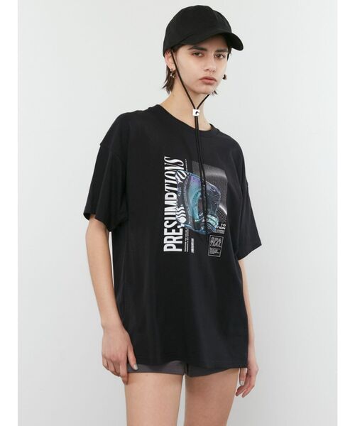 EMODA(エモダ)の「ボックスEツイルキャップ(キャップ・レディース・ブラック/グレー・FREE)」の7枚目の写真