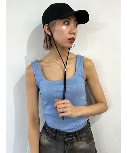 EMODA(エモダ)の「ボックスEツイルキャップ(キャップ・レディース・ブラック/グレー・FREE)」の18枚目の写真