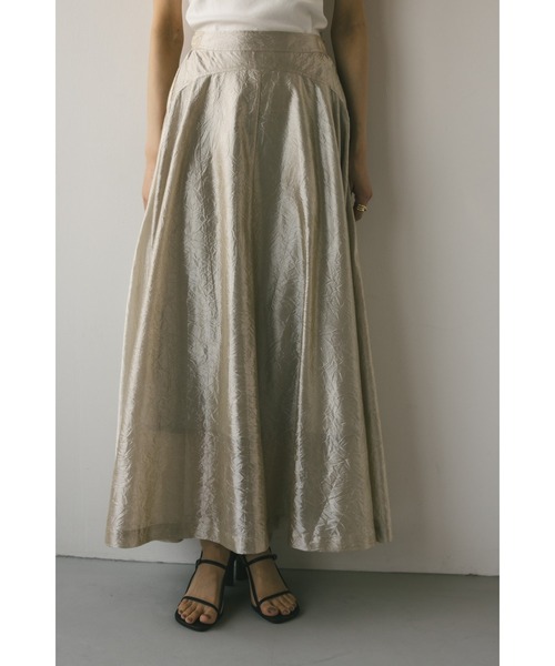 STYLEMIXER（スタイルミキサー）の「グロッシーフレアスカート（スカート・レディース・ブロンズ/シルバー/ブラック・SMALL/MEDIUM）」の2枚目の写真