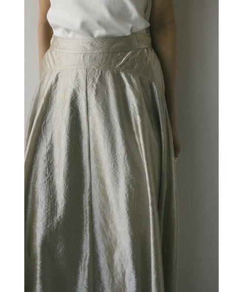 STYLEMIXER（スタイルミキサー）の「グロッシーフレアスカート（スカート・レディース・ブロンズ/シルバー/ブラック・SMALL/MEDIUM）」の6枚目の写真