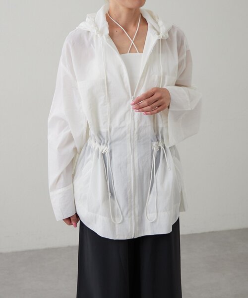 earthy（アーシー）の「【撥水/UVカット】シアーナイロンジップ