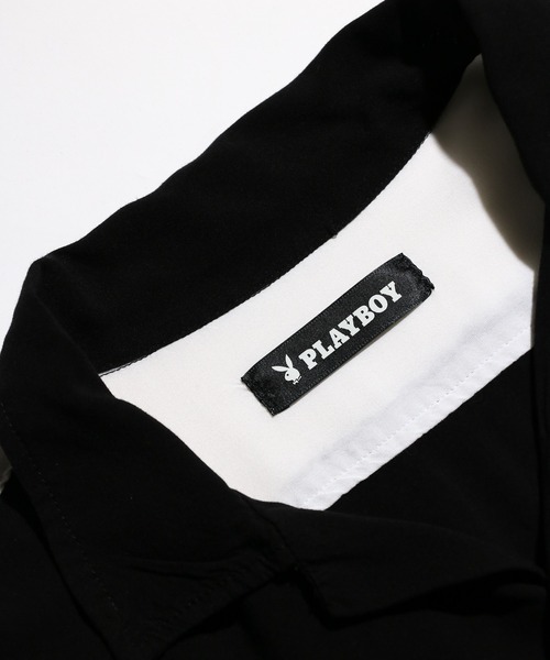 PLAYBOY（プレイボーイ）の「PLAYBOY / プレイボーイ 1953 BOWLING SHIRT ボーリングシャツ（シャツ/ブラウス・メンズ・ブラック/ホワイト・MEDIUM/LARGE）」の21枚目の写真