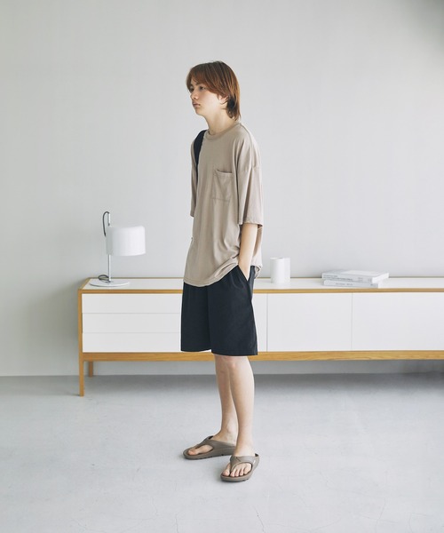 The unormwind（ザアンノームワインド）の「Buyer's Select/TC天竺ワイド胸ポケットスノーウォッシュ加工半袖Tシャツ（Tシャツ/カットソー・メンズ・ベージュ/カーキ/ブラック・L/M/LL）」の22枚目の写真