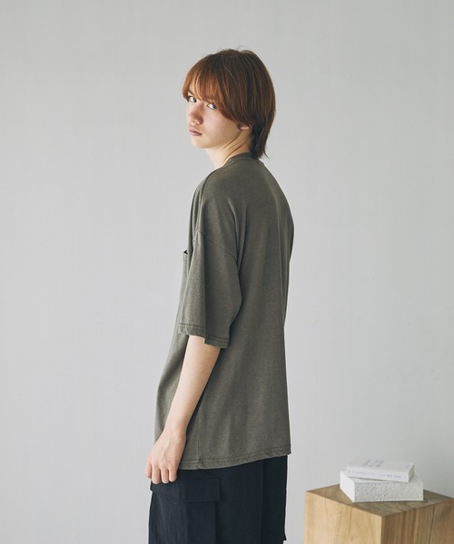 The unormwind（ザアンノームワインド）の「Buyer's Select/TC天竺ワイド胸ポケットスノーウォッシュ加工半袖Tシャツ（Tシャツ/カットソー・メンズ・ベージュ/カーキ/ブラック・L/M/LL）」の15枚目の写真