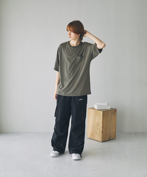 The unormwind（ザアンノームワインド）の「Buyer's Select/TC天竺ワイド胸ポケットスノーウォッシュ加工半袖Tシャツ（Tシャツ/カットソー・メンズ・ベージュ/カーキ/ブラック・L/M/LL）」の19枚目の写真