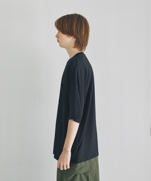 The unormwind（ザアンノームワインド）の「Buyer's Select/TC天竺ワイド胸ポケットスノーウォッシュ加工半袖Tシャツ（Tシャツ/カットソー・メンズ・ベージュ/カーキ/ブラック・L/M/LL）」の9枚目の写真