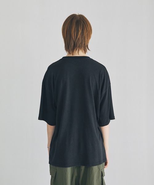 The unormwind（ザアンノームワインド）の「Buyer's Select/TC天竺ワイド胸ポケットスノーウォッシュ加工半袖Tシャツ（Tシャツ/カットソー・メンズ・ベージュ/カーキ/ブラック・L/M/LL）」の10枚目の写真