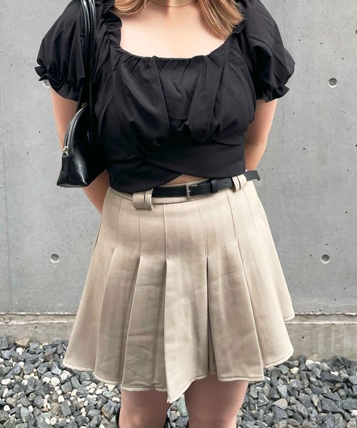 frunco(フランコ)の「ベルト付きプリーツスカート(スカート・レディース・グレー/ベージュ・MEDIUM)」の20枚目の写真