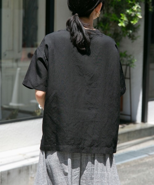 FORK&SPOON（フォークアンドスプーン）の「FORK&SPOON　プルオーバーブラウス（シャツ/ブラウス・レディース・ホワイト系その他/ブラック/キャメル・1）」の18枚目の写真