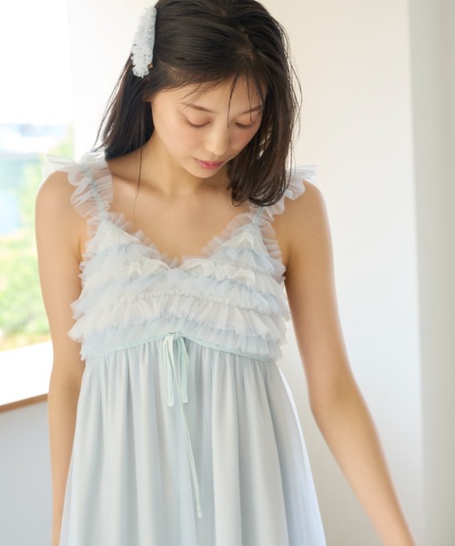 snidel home チュールフリルワンピース SNIDEL HOME（スナイデルホーム）の「チュールフリルワンピース
