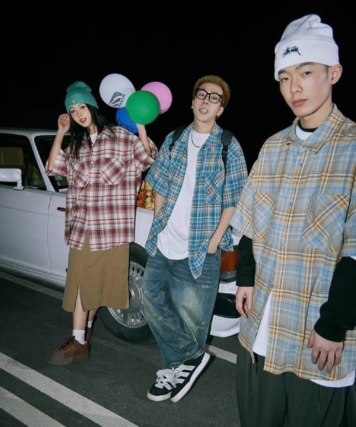 MGV（エムジーヴィー）の「Street Check Short-Sleeve Shirt（シャツ/ブラウス・メンズ・レッド/イエロー/ブルー・MEDIUM/LARGE/X-LARGE）」の22枚目の写真