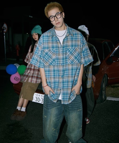 MGV（エムジーヴィー）の「Street Check Short-Sleeve Shirt（シャツ/ブラウス・メンズ・レッド/イエロー/ブルー・MEDIUM/LARGE/X-LARGE）」の11枚目の写真
