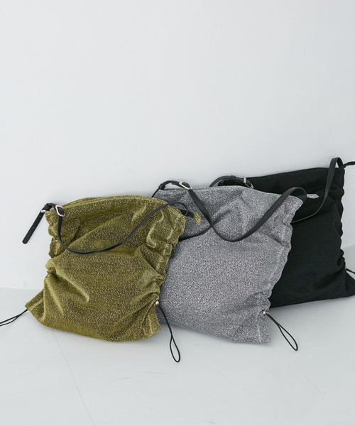 VIS（ビス）の「ラメニットクシュクシュショルダー（ショルダーバッグ・レディース・ゴールド系その他2/シルバー系その他2/ブラック・FREE）」の13枚目の写真