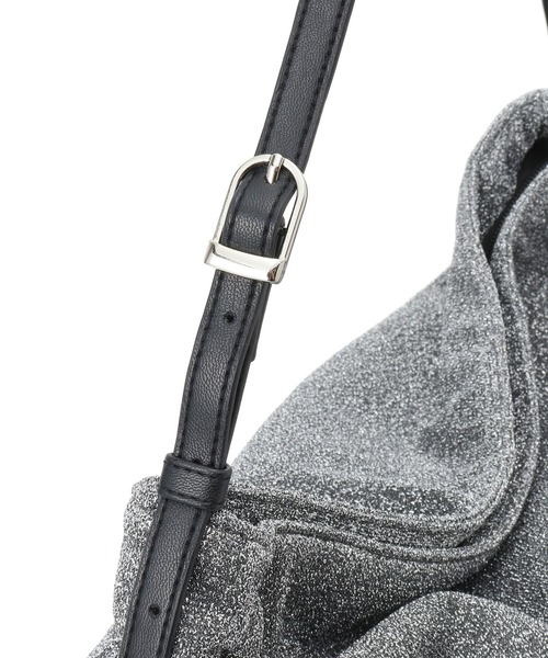 VIS（ビス）の「ラメニットクシュクシュショルダー（ショルダーバッグ・レディース・ゴールド系その他2/シルバー系その他2/ブラック・FREE）」の7枚目の写真