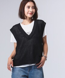 B:MING by BEAMS（ビーミングバイビームス）の「畦編み ニットベスト（ベスト）」