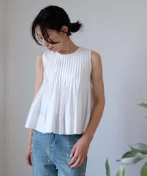 DOLLUPOOPS | 【ZOZO限定商品】ピンタックフレアノースリーブ(シャツ/ブラウス)