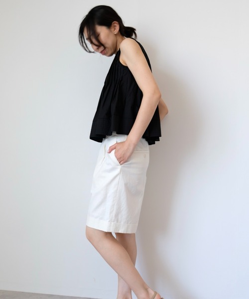 DOLLUPOOPS（ドールアップウップス）の「【ZOZO限定商品】ピンタックフレアノースリーブ（シャツ/ブラウス・レディース・ブラック/ホワイト・38）」の20枚目の写真