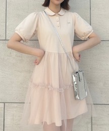 チュールドッキングポロミニワンピース/fint