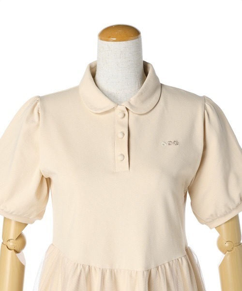 F i.n.t（フィント）の「チュールドッキングポロミニワンピース/fint（ワンピース・レディース・ライトグレー/ブラック/ピンクベージュ・FREE）」の21枚目の写真