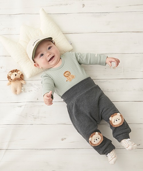 セール】【抗菌防臭】ひざパッチアニマルパンツ（スウェットパンツ