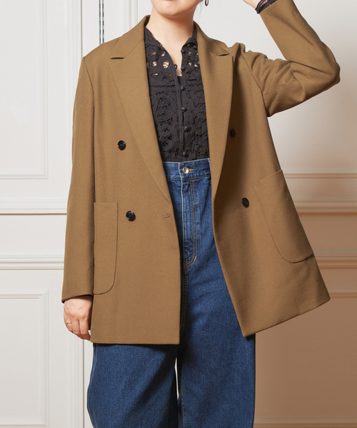 IENA LA BOUCLE 強撚サージテーラードジャケット（テーラード