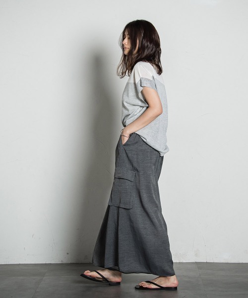 MAYSON GREY(メイソングレイ)の「UVカット配色ハイゲージニットPO≪手洗い可能≫(ニット/セーター・レディース・グリーン系その他/ブルー/ライトグレー/チャコールグレー/ボルドー・M)」の8枚目の写真