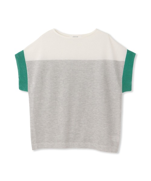 ニット セーター UVカット配色ハイゲージニットPO「手洗い可能」 レディース MAYSON GREY ニット セーター UVカット配色ハイゲージニットPO