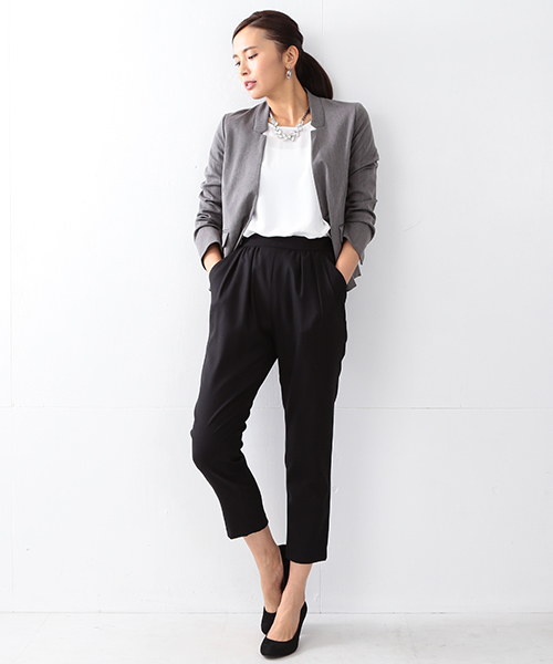 BEAMS LIGHTS Women's(ビームスライツ ウィメンズ)の「BEAMS LIGHTS / ジョーゼット サルエルパンツ(その他パンツ・レディース・グレー/ブラック/オリーブ・36/38)」の22枚目の写真