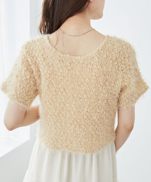 MAJESTIC LEGON(マジェスティックレゴン)の「アソートビジューシャーリングT(Tシャツ/カットソー・レディース・ブラック/アイボリー/ベージュ・MEDIUM)」の15枚目の写真