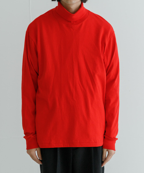 URBAN RESEARCH（アーバンリサーチ）の「久米繊維別注タートルネックLONG-SLEEVE T-SHIRTS（Tシャツ/カットソー・メンズ・ブラック/ホワイト/レッド/ブルー系その他・MEDIUM/LARGE）」の4枚目の写真