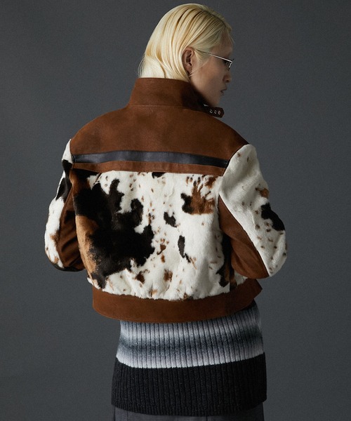 PRANK PROJECT（プランクプロジェクト）の「フェイクレザーコンビファージャケット / Faux Leather Combi Fur Jacket（その他アウター・レディース・マルチ/ブラック・FREE）」の11枚目の写真