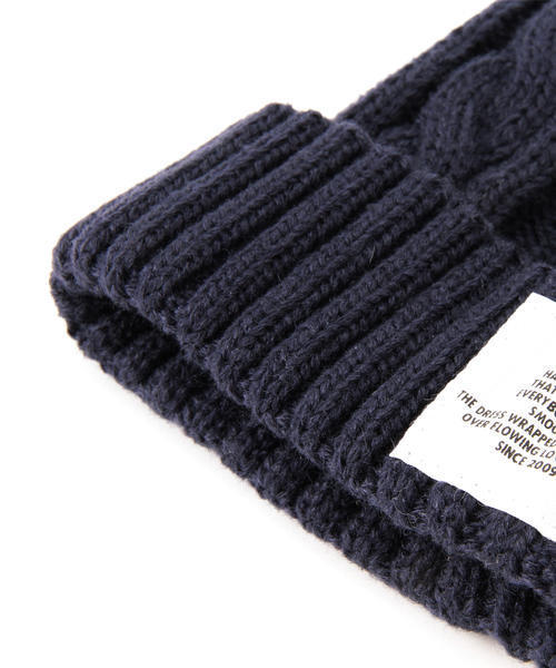 Smoothy（スムージー）の「Smoothy / ケーブル ニットキャップ（ニットキャップ/ビーニー・キッズ・ホワイト/ブラック/ネイビー・ONE SIZE）」の10枚目の写真