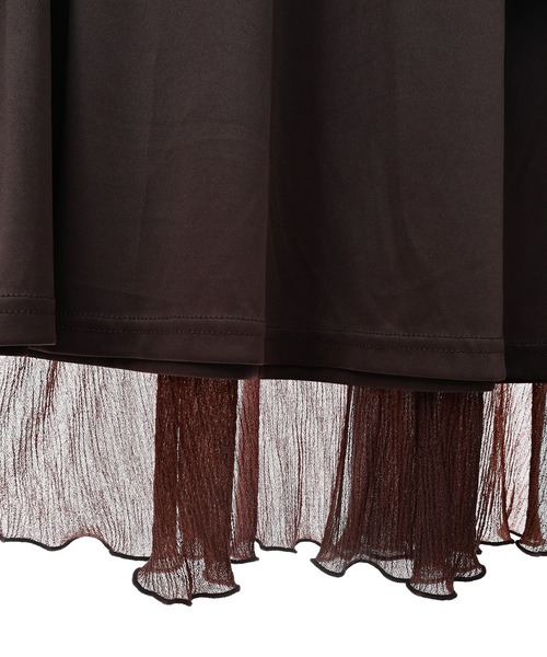 31 Sons de mode（トランテアン　ソン　ドゥ　モード）の「配色メロー楊柳ティアードスカート（スカート・レディース・サックスブルー/クリーム/ダークブラウン・フリー）」の18枚目の写真