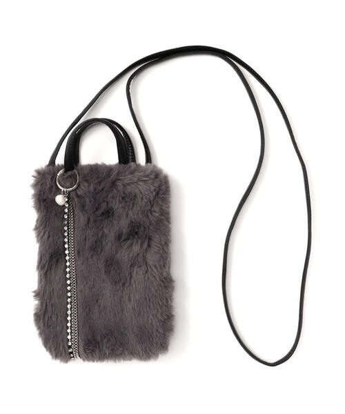 B'2nd(ビーセカンド)の「COTTABAL (コッタバル) ファーショルダー(ショルダーバッグ・レディース・チャコールグレー/アイボリー/ブルー・F)」の17枚目の写真