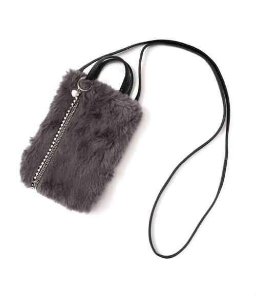 B'2nd(ビーセカンド)の「COTTABAL (コッタバル) ファーショルダー(ショルダーバッグ・レディース・チャコールグレー/アイボリー/ブルー・F)」の18枚目の写真