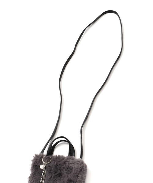 B'2nd(ビーセカンド)の「COTTABAL (コッタバル) ファーショルダー(ショルダーバッグ・レディース・チャコールグレー/アイボリー/ブルー・F)」の19枚目の写真