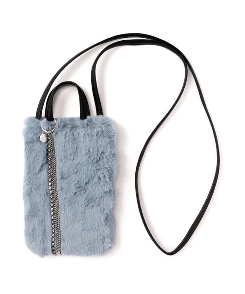 B'2nd(ビーセカンド)の「COTTABAL (コッタバル) ファーショルダー(ショルダーバッグ・レディース・チャコールグレー/アイボリー/ブルー・F)」の3枚目の写真