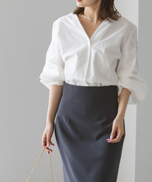 Noble | 【My Policy Shirt】ウォッシュドコットンボリュームスリーブシャツ(シャツ/ブラウス)