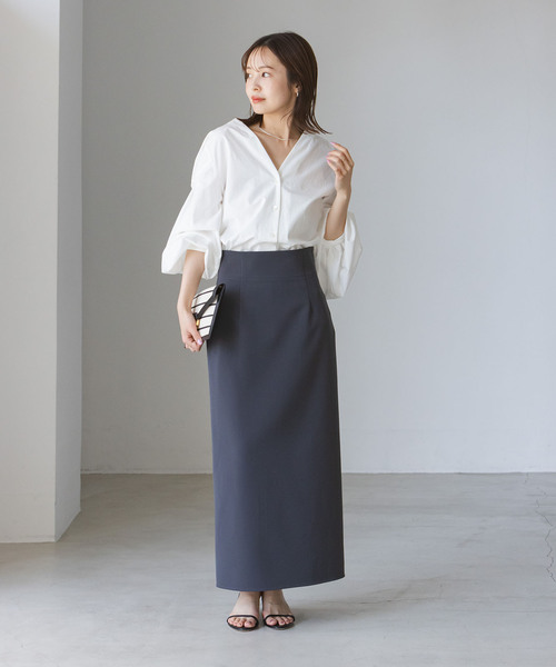 Noble（ノーブル）の「【My Policy Shirt】ウォッシュドコットンボリュームスリーブシャツ（シャツ/ブラウス・レディース・ピンク系その他/ホワイト・FREE）」の3枚目の写真