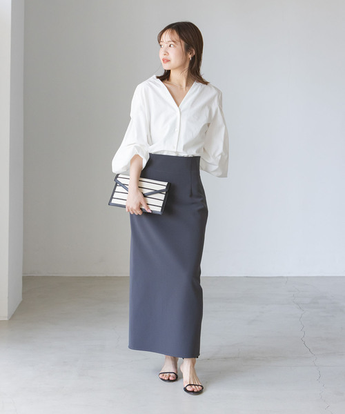 Noble（ノーブル）の「【My Policy Shirt】ウォッシュドコットンボリュームスリーブシャツ（シャツ/ブラウス・レディース・ピンク系その他/ホワイト・FREE）」の13枚目の写真