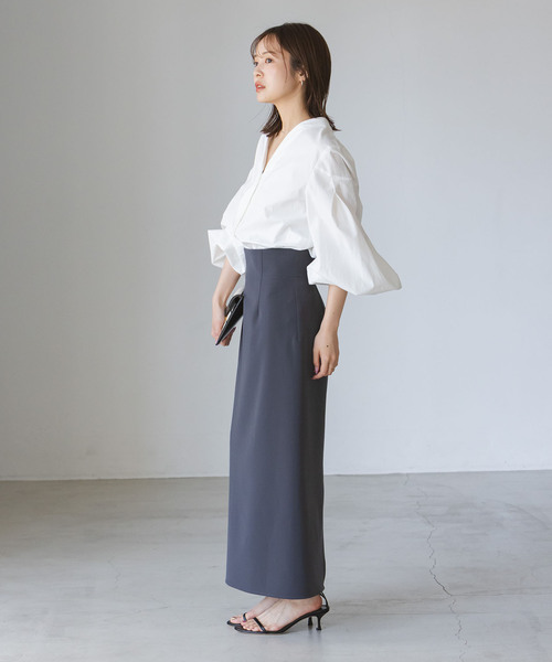 Noble（ノーブル）の「【My Policy Shirt】ウォッシュドコットンボリュームスリーブシャツ（シャツ/ブラウス・レディース・ピンク系その他/ホワイト・FREE）」の12枚目の写真