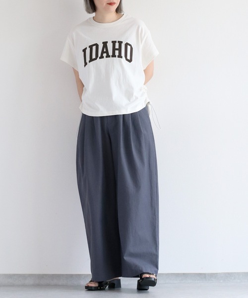 cepo(セポ)の「サイドドロストS/Sプルオーバー(Tシャツ/カットソー・レディース・カーキ/チャコール/オフホワイト・M)」の7枚目の写真
