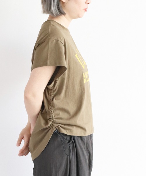 cepo(セポ)の「サイドドロストS/Sプルオーバー(Tシャツ/カットソー・レディース・カーキ/チャコール/オフホワイト・M)」の22枚目の写真