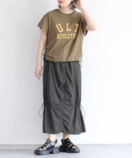cepo(セポ)の「サイドドロストS/Sプルオーバー(Tシャツ/カットソー・レディース・カーキ/チャコール/オフホワイト・M)」の19枚目の写真