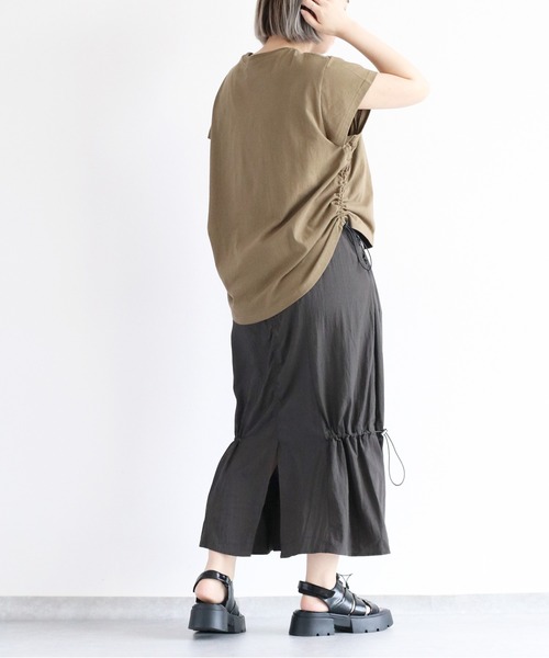 cepo(セポ)の「サイドドロストS/Sプルオーバー(Tシャツ/カットソー・レディース・カーキ/チャコール/オフホワイト・M)」の16枚目の写真