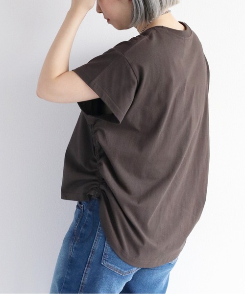 cepo(セポ)の「サイドドロストS/Sプルオーバー(Tシャツ/カットソー・レディース・カーキ/チャコール/オフホワイト・M)」の4枚目の写真