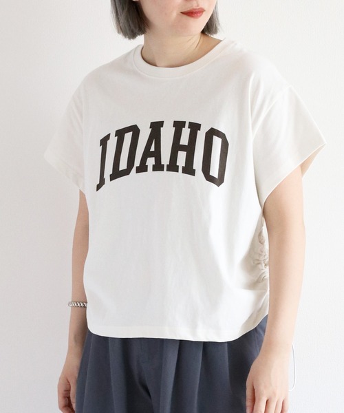 cepo(セポ)の「サイドドロストS/Sプルオーバー(Tシャツ/カットソー・レディース・カーキ/チャコール/オフホワイト・M)」の13枚目の写真